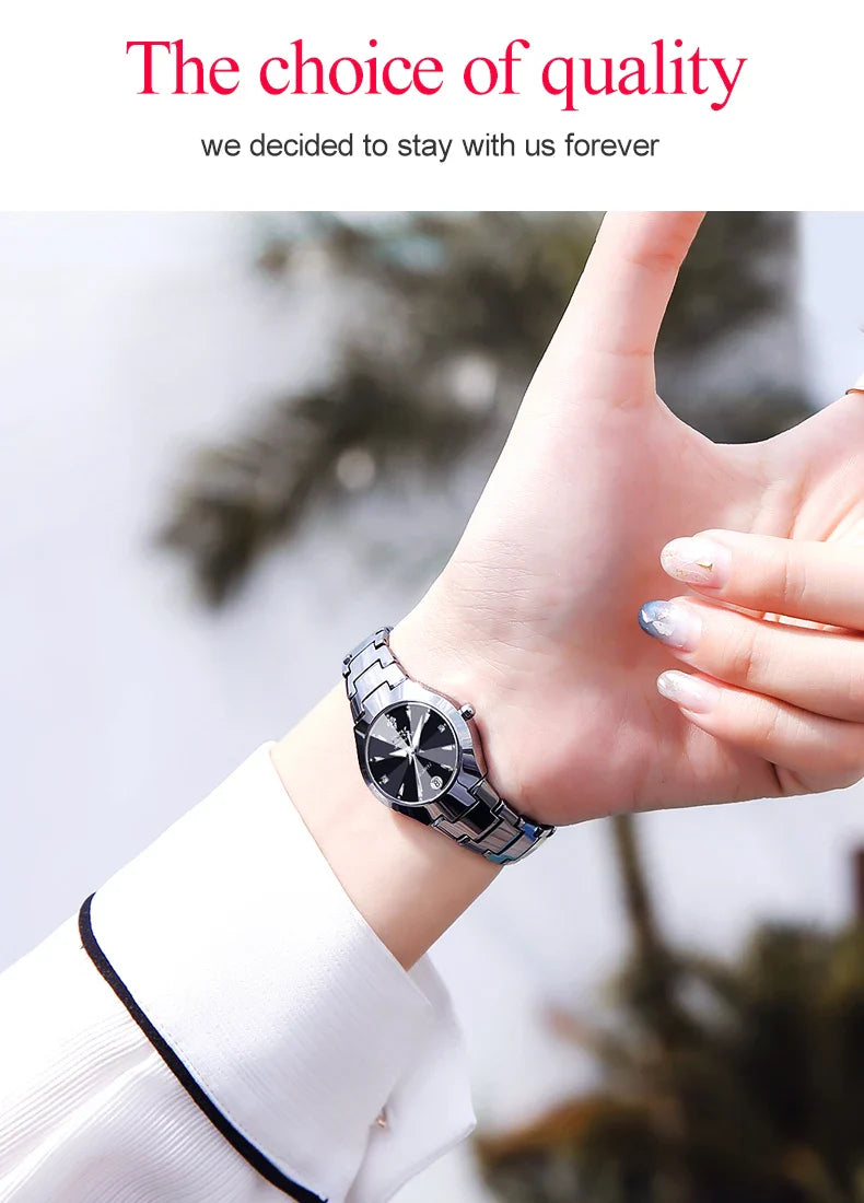 OPK 8105 Women's Watches Luxury  Original Wristwatch for Girl Waterproof Luminous Ladies Watch Fashionable Zircon Scale Date