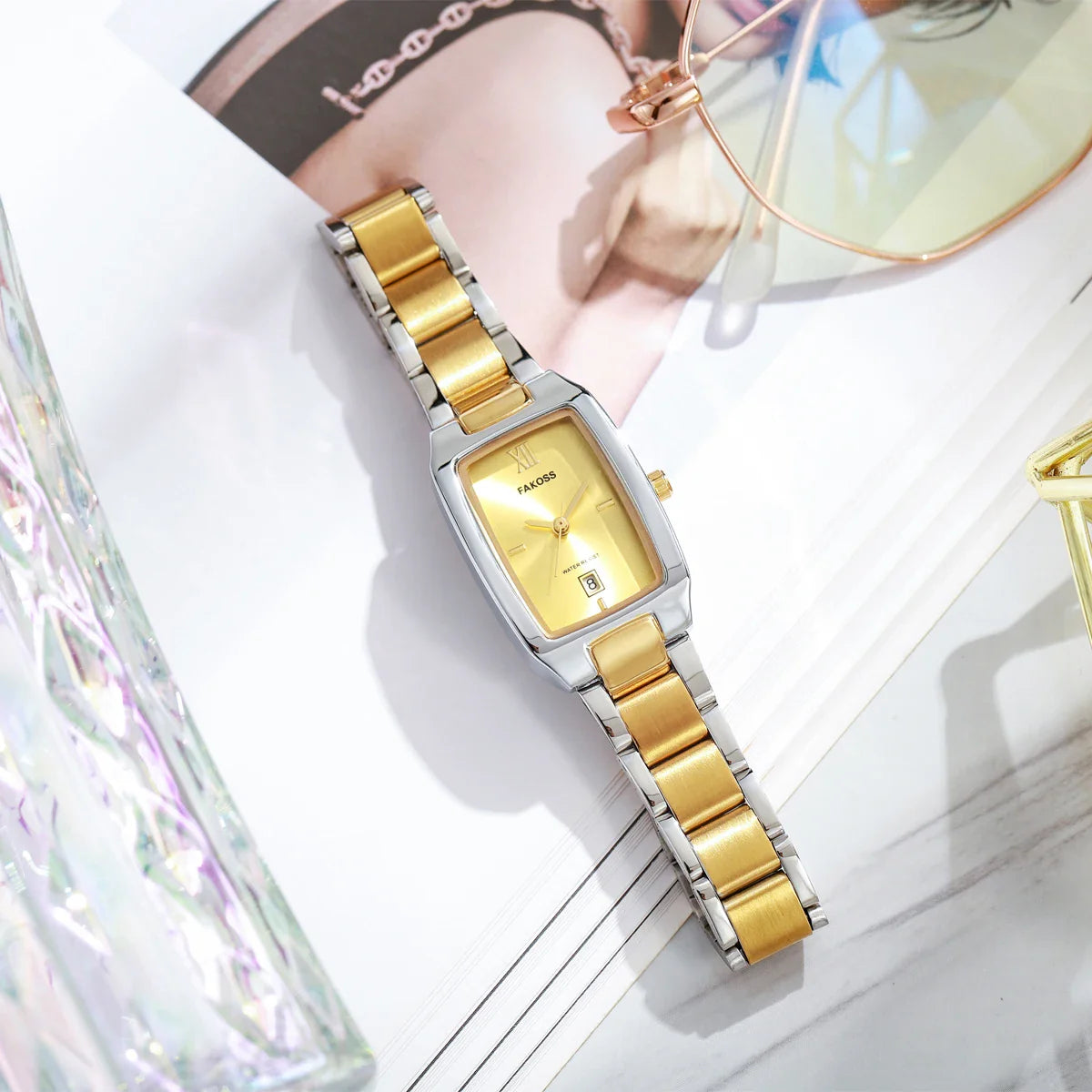 WWOOR Luxury Woman's Watch Elegant Waterproof Stainless Steel Watch for Ladies Dress Square Quartz Women's Watches Reloj mujer