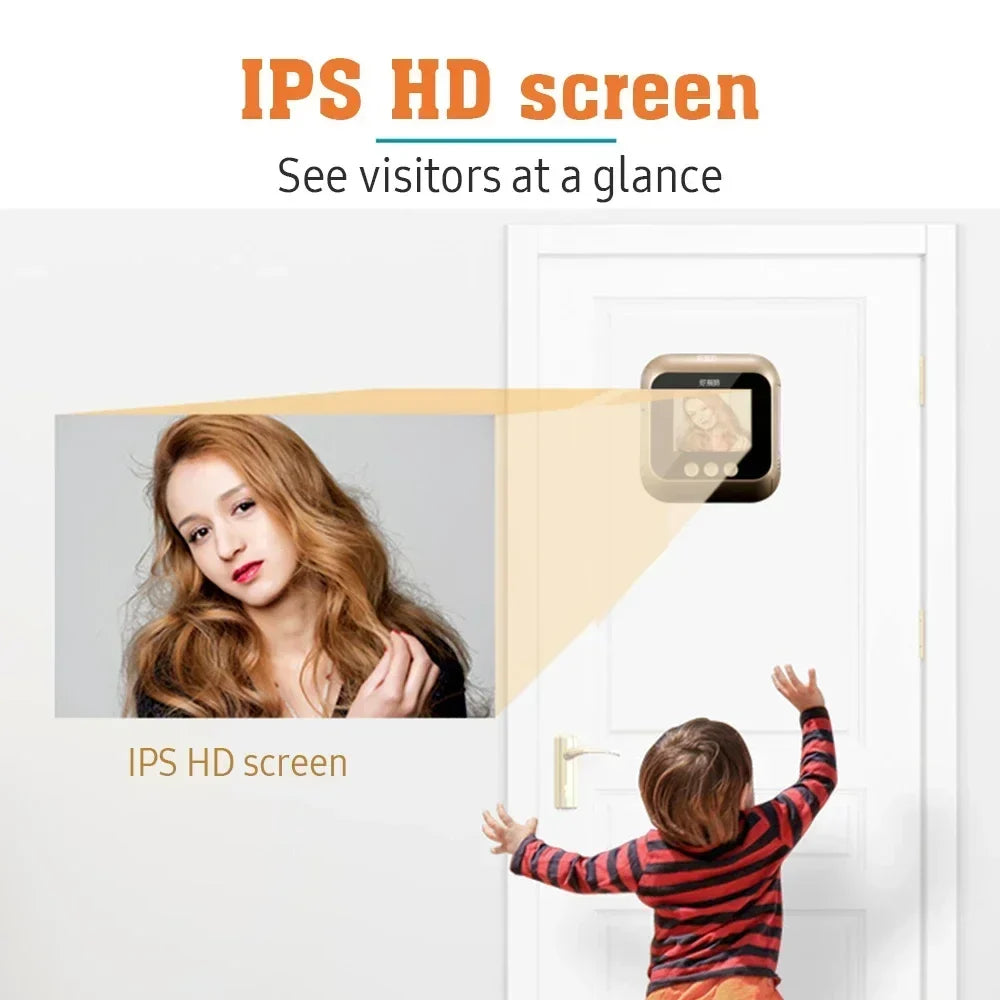 NEW Video Doorbell Door Viewer Camera Door Peephole Door Camera Doorbell with Wireless Monitor Live Night Vision for Home Office