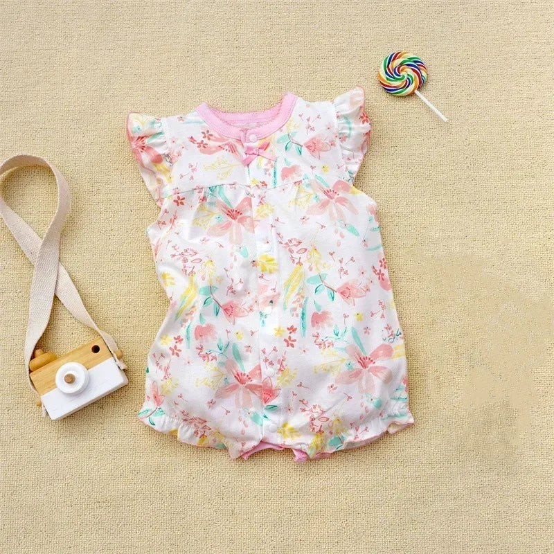 3-18 Month Baby Summer Clothes Rompers Girls Overalls Short Sleeve