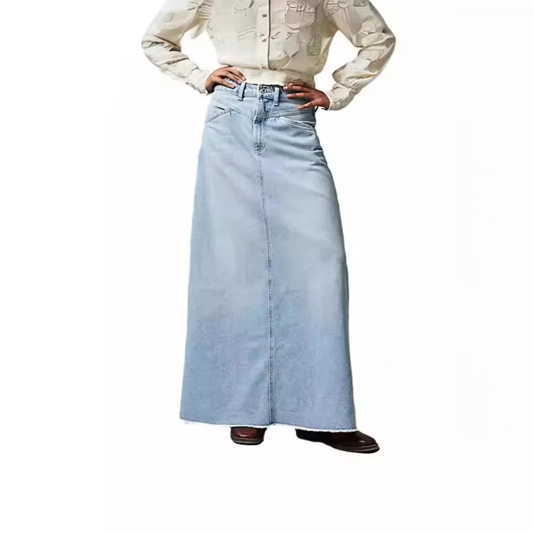 Loose Casual Summer Denim Skirt, Comfortable, Breathable, Summer Skirt.