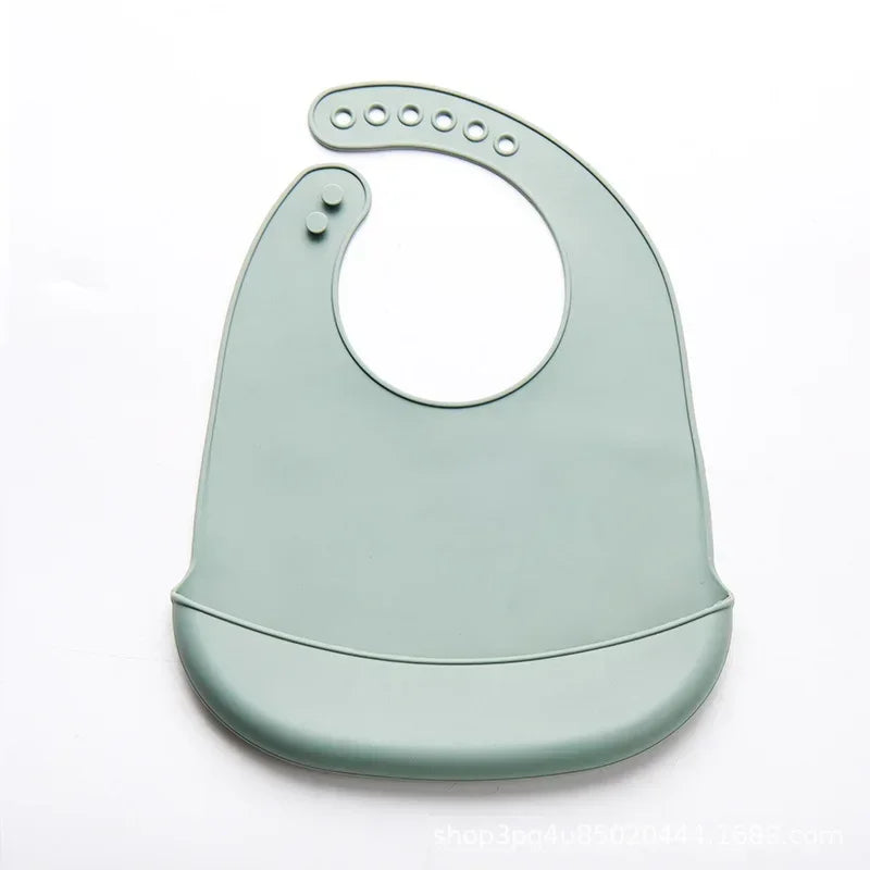 1-3pcs Baby Bib Adjustable Waterproof Bibs Babies Soft Edible Silicone