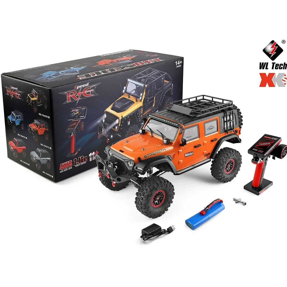 New Wltoys 104026 104010 104020 RC Car 1/10 Electric 4-Wheel Drive Climbing Remote Control Car Off-Road Vehicle Toy Racing Car
