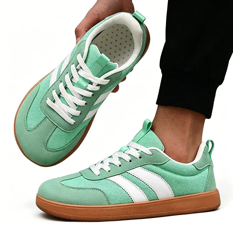 Women's Wide Foot Sports Shoes, German Training Shoes Trendy Shoes Minimalist Retro Fashion Breathable Mesh Casual Walking Shoes