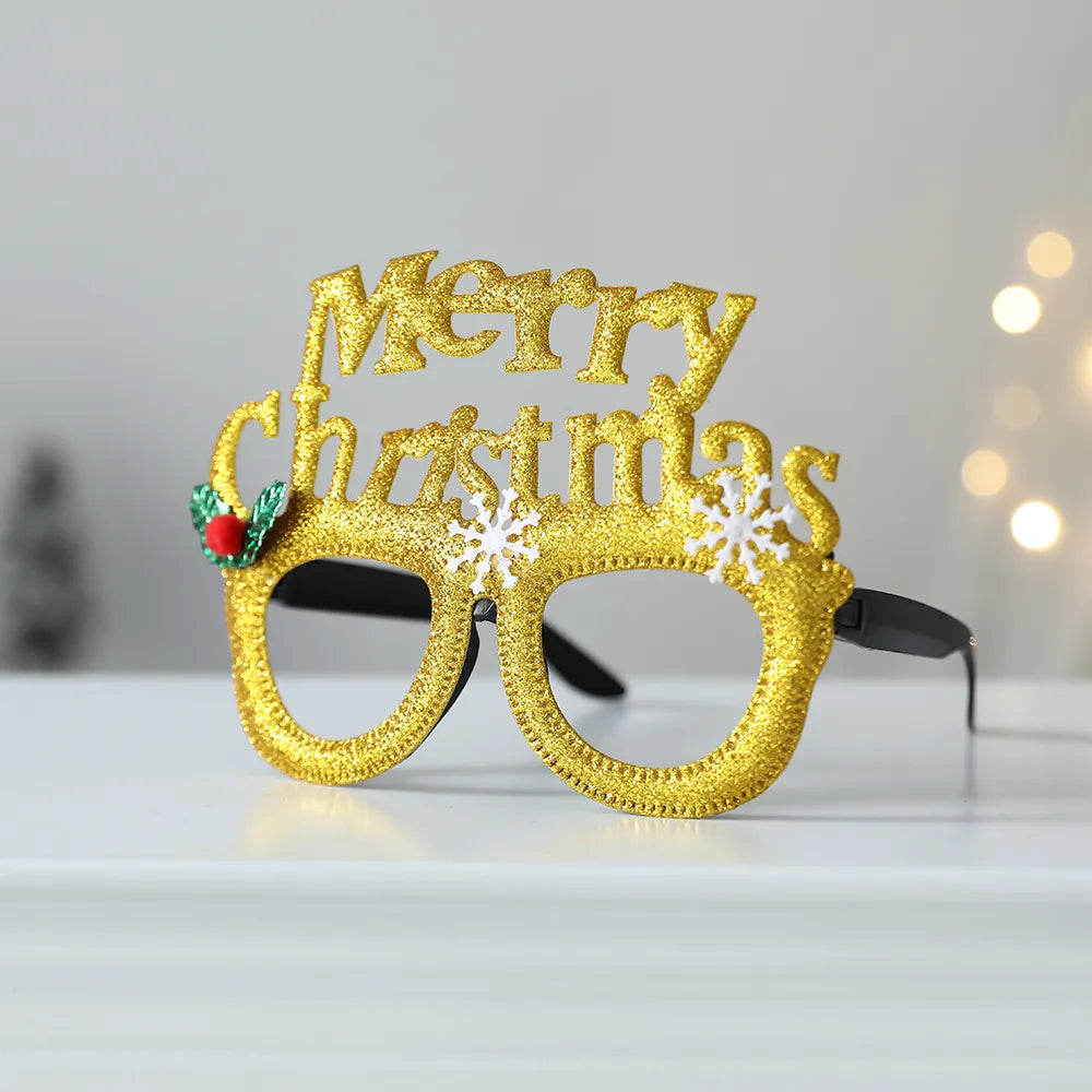 1 Pack Merry Christmas Glasses Santa Claus Snowman Antlers Christmas Tree Christmas Decoration Photo Prop Children New Year Gift