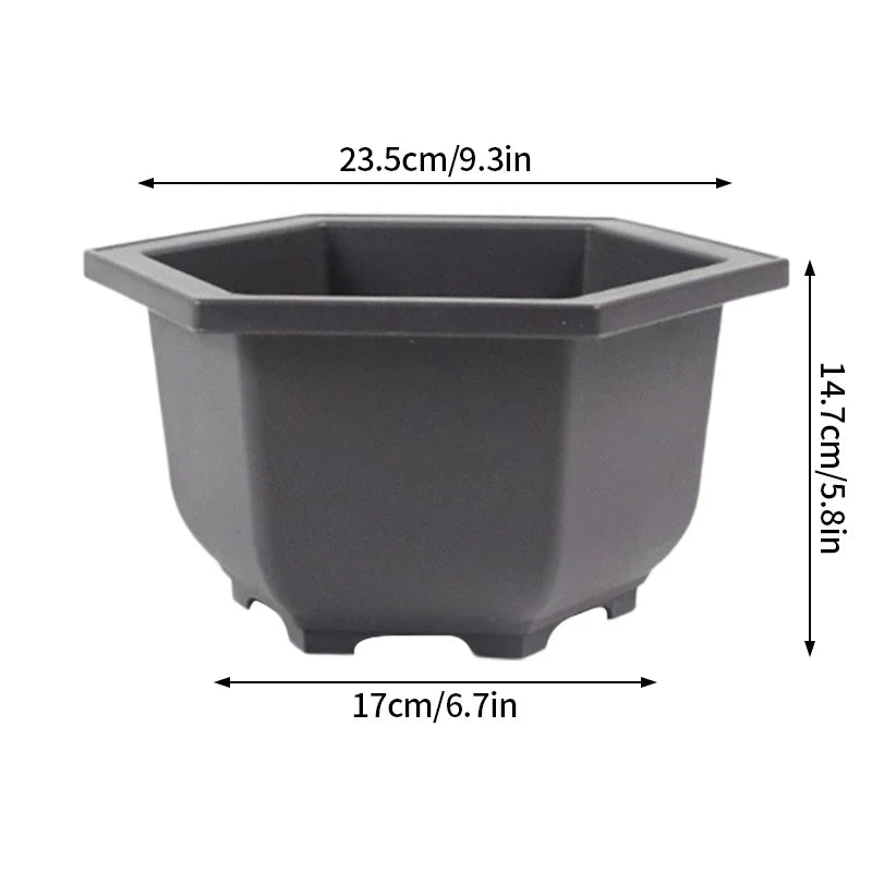 Rectangular Bonsai Training Pots Plastic Flowerpot with Drainage Tray Succulent Plants Pot Bonsai Plants Growing Pots Home Decor