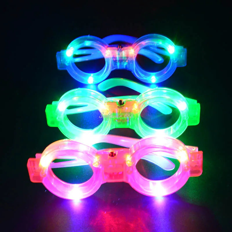 12pcs Adult Kids Women LED Glasses Light Sunglasses Glow Blind Shutter Neon Flash Bar Birthday Wedding Party Halloween Christmas