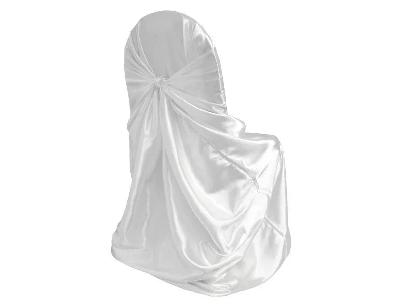 BITFLY Self Tie Satin Chair Covers Wedding Banquet Party Decoration Annual Dinner Supplies Universal Home Decor