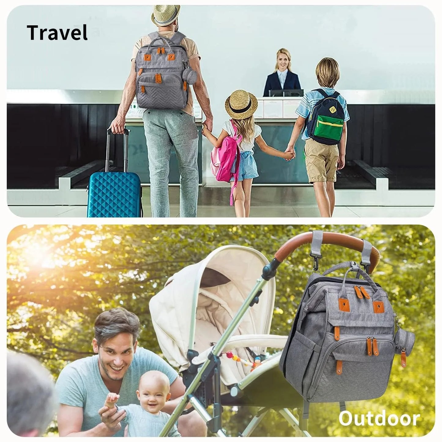 Changing Bag Backpack Baby Changing Backpacks with Large Capacity