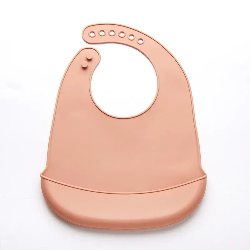 1-3pcs Baby Bib Adjustable Waterproof Bibs Babies Soft Edible Silicone