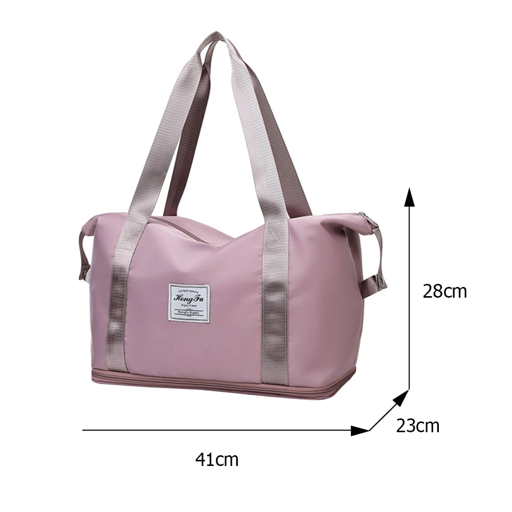 Dry-Wet Separation Yoga Handbags Large Capacity Waterproof Outdoor Gym Sports Travel Crossbody Bags Shoulder Bag for Women
