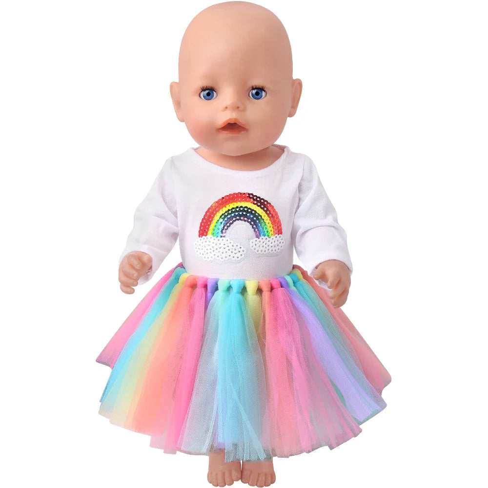 43 Cm Boy American Dolls Uniforms Unicorn Queen Born Baby Toys 18 Inch Doll Gift f41