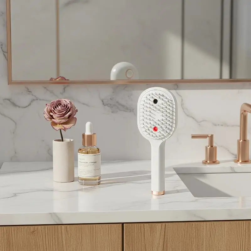 Electric Steam Hair Straightening Brush Water Spray Wet Dry Use USB-C Fast Charging Portable Hair Tool for Salon Travel Use