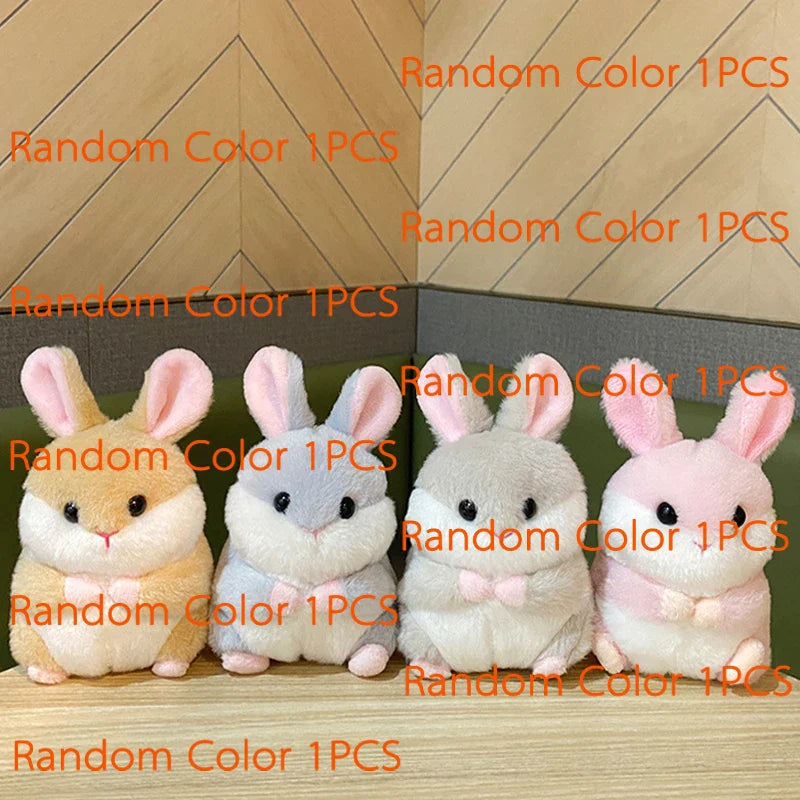10CM Mini Fluffy Hamster Keychain Women Girl Cute Pompom Rabbit Key Chain On Bag Car Trinket Jewelry Wedding Party Kids Toy Gift