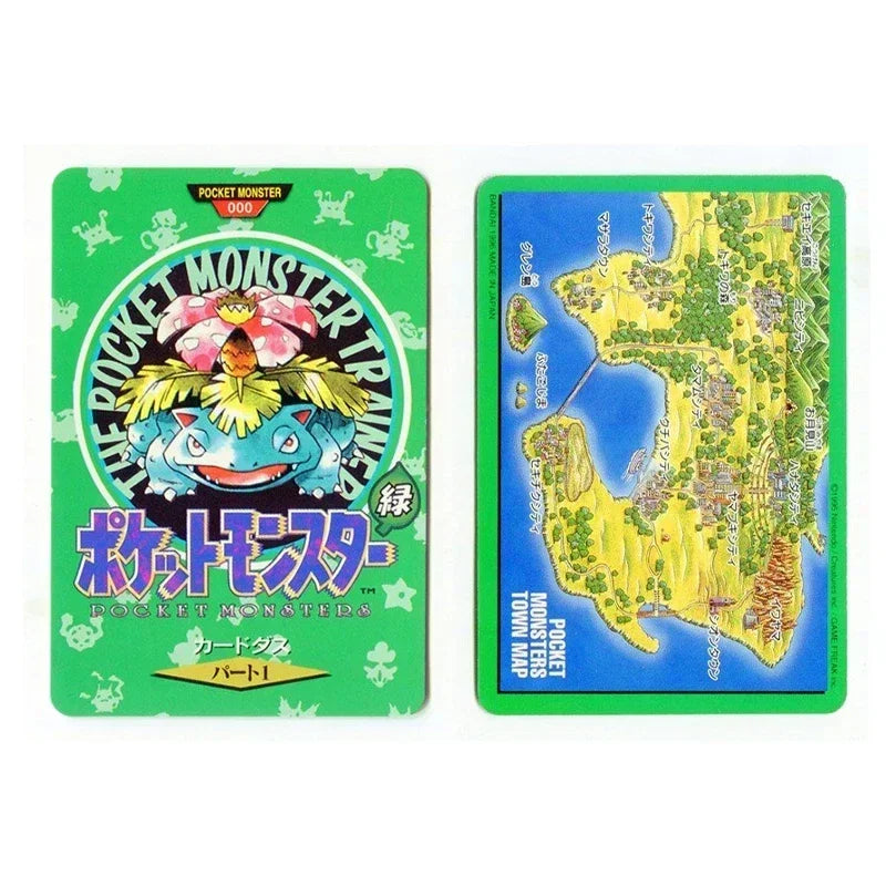 DIY Pokemon Collection Cards Pikachu Charizard Gengar Green Version1 1996 Charizard Card Game Anime Self Made Cards Gift Toys