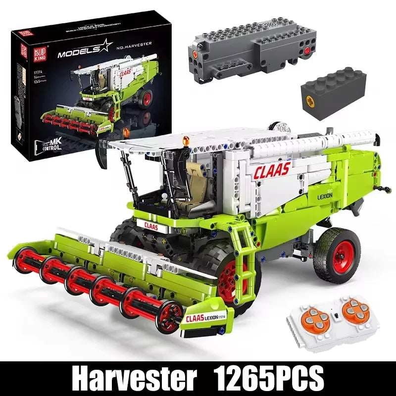 Mould King 17014 Technical Car Building Block The Remote Control Harvester Model Assembly Truck Bricks Toys Kids Christmas Gift