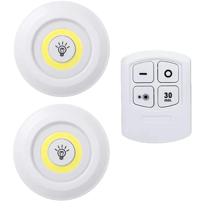 Dimmable LED Under Cabinet Light with Remote Control Battery Operated LED Closets Lights Wardrobe Bathroom Lighting Night Light