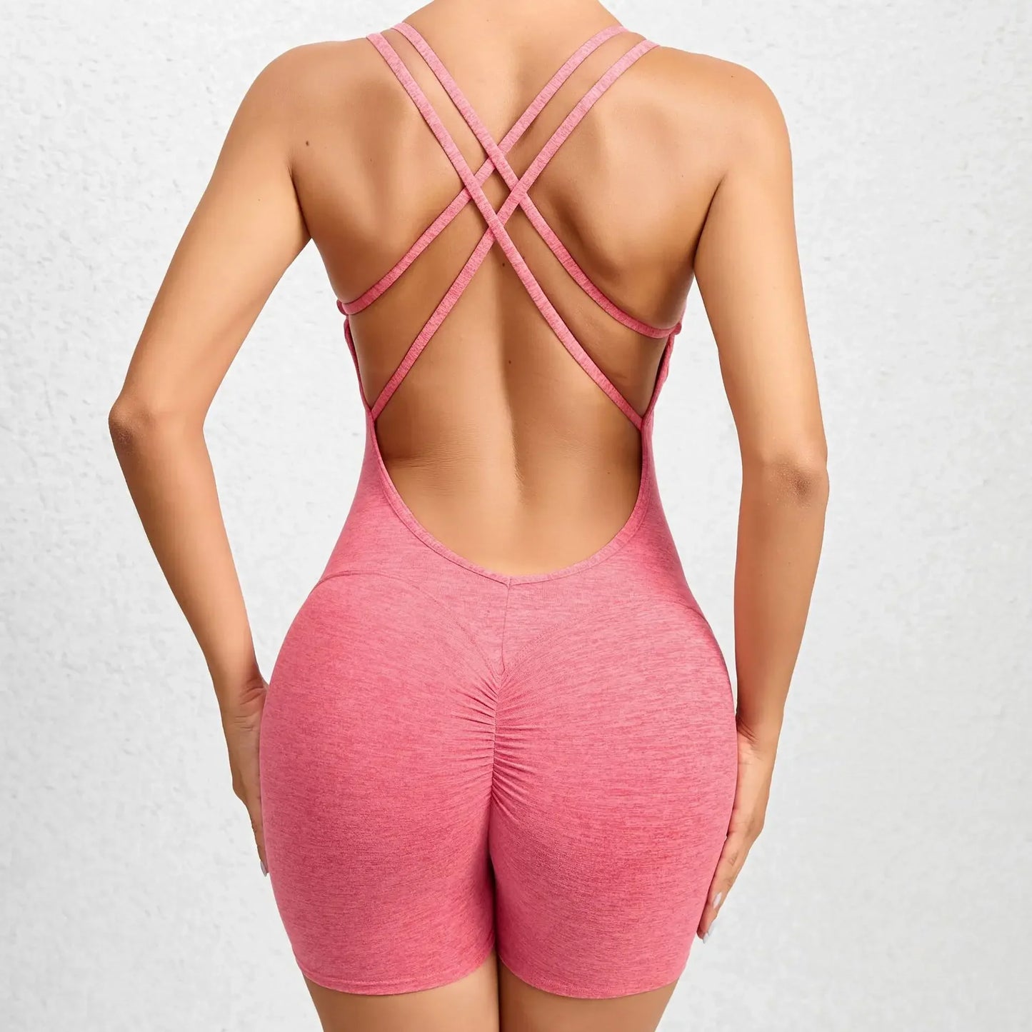 Seamless Yoga Jumpsuits Sports Fitness High Waist Peach Hip-lifting Beauty Back Jumpsuits Workout Clothes Gym Leggings for Women