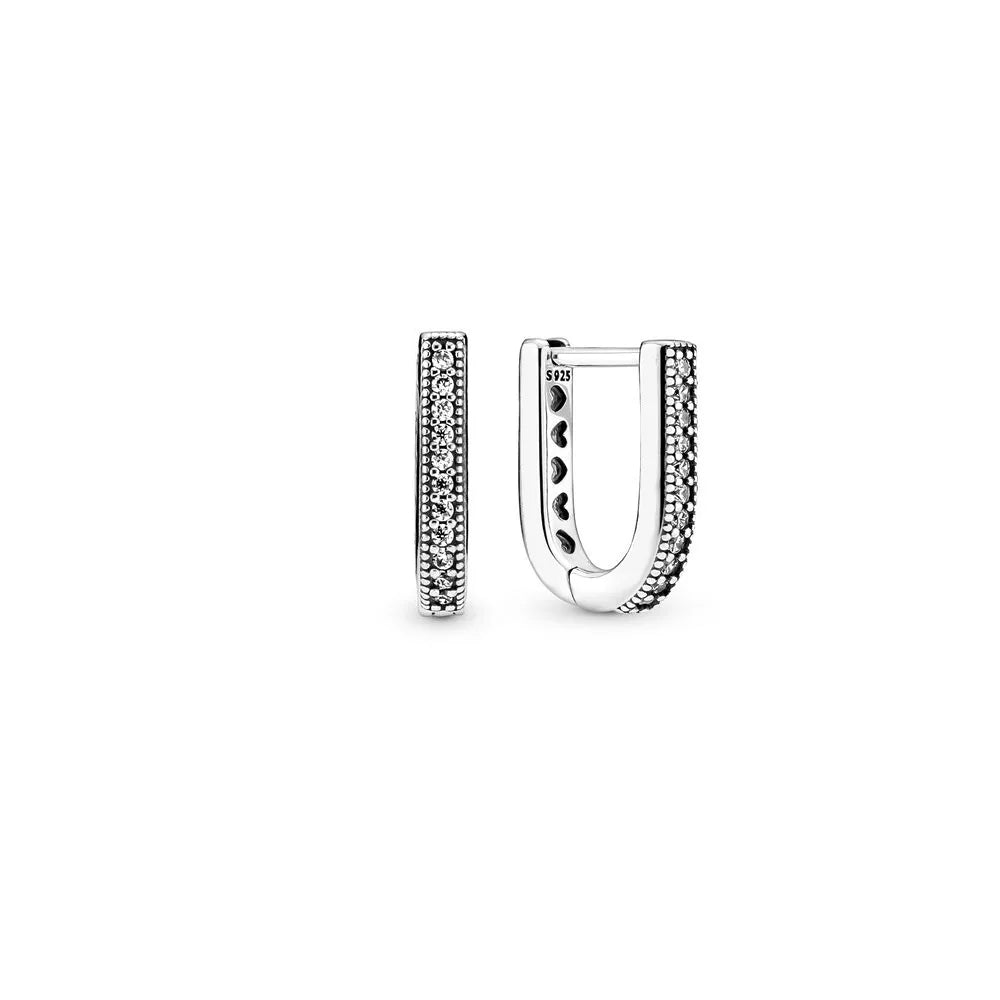 925 Sterling Silver Stud Earring Love Heart Crown Hoop Signature Logo Earrings For Women Making Wedding Party Engagement Jewelry