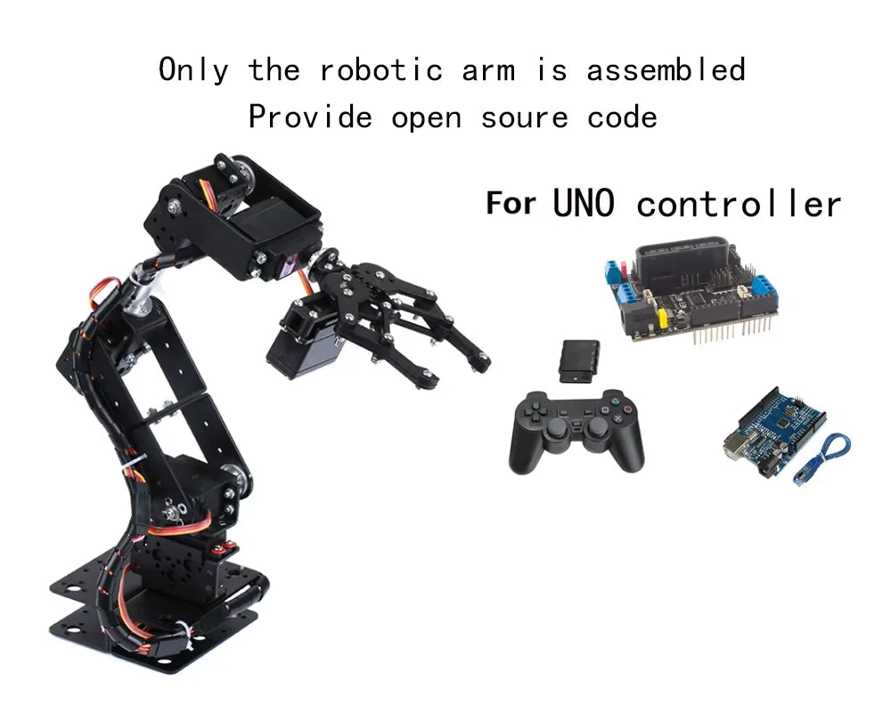 Robotic Arm Kit 6 Dof Programming Robotic Arm DIY kit for Arduino Raspberry Pi Robot For UNO/ESP32 Open Source Code and Tutorial