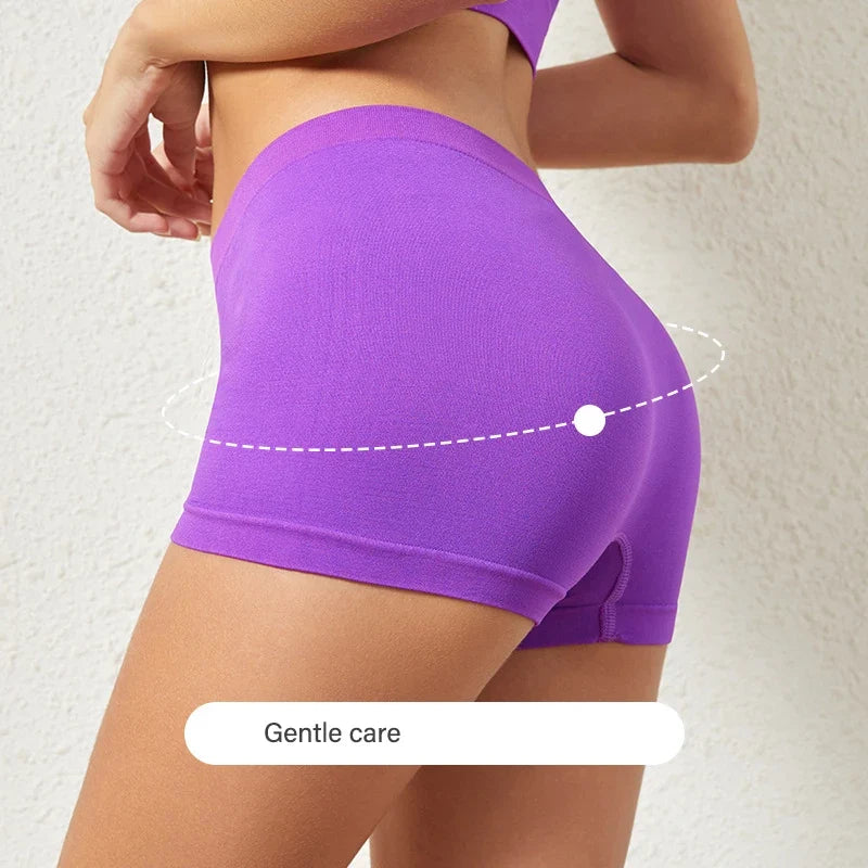Womens Seamless Underwear Safety Pants 2-in-1 No Wedgie Boyshorts for Women Yoga Pant Shorts Boxers Boy Shorts Panties Underpant