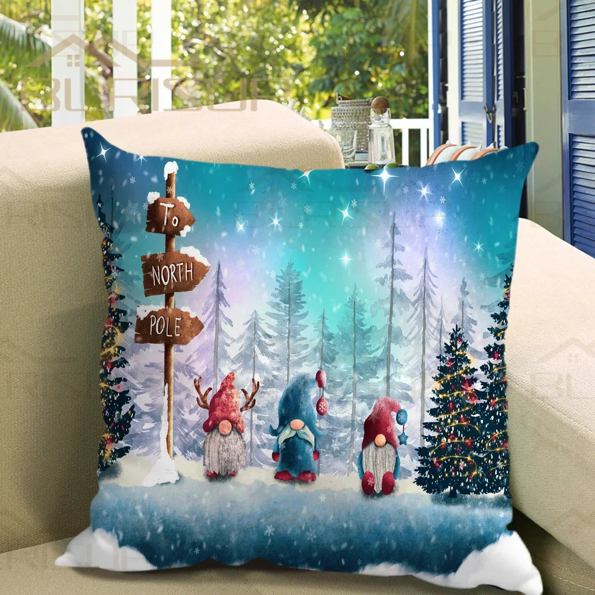 Bedroom Living Room Home Decor Merry Christmas Cushion Cover Pillowcase Christmas Ornament Home New Year Gifts