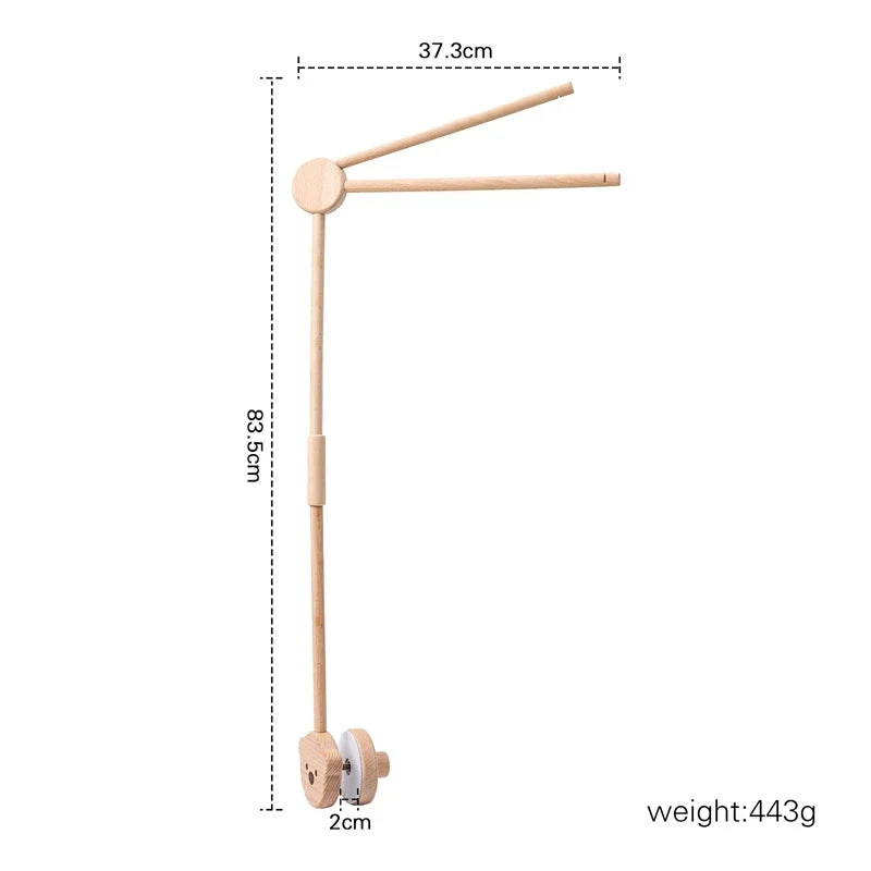 Revolving Music Box For Newborns Baby Crib Imitation Wood Color Hanging Rattle Baby Soothing Musical Toys 0-12 Months Baby Gift
