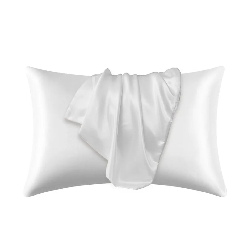 100% Natural Mulberry Silk Pillowcase White Black Grey Khaki Blue Pink Sliver Bed Pillow Covers Luxury Cases Home Bedding Decor