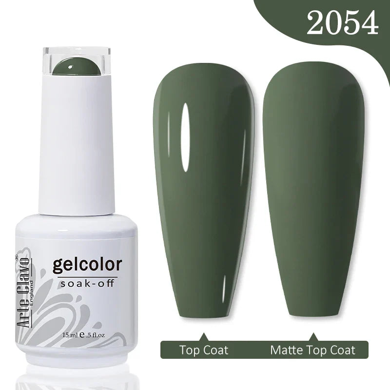 Arte Clavo Autumn Winter Series Jelly Gel Nail Polish 15ml LED Nail Gel Hybrid Varnish Matt Top Base Coat Nail Art Gellak Primer