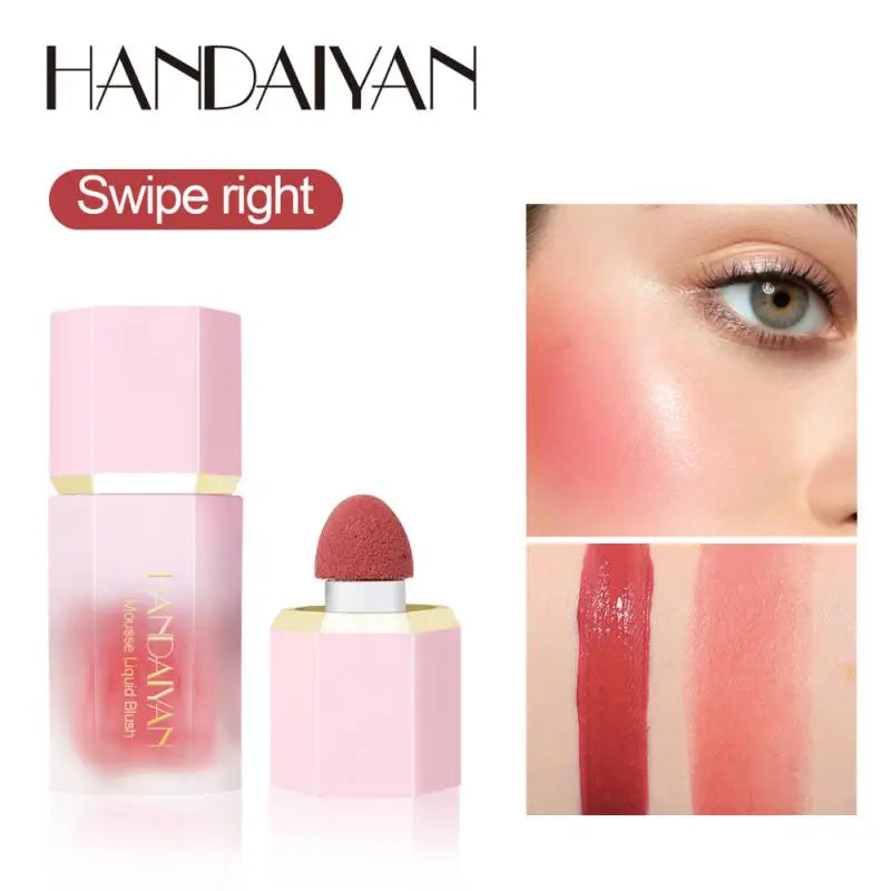 Matte Velet Liquid Blush Moisturizing Lip Gloss Cheek Blusher Durable Natural Tint Face Rouge Cream Blush Stick Beauty Cosmetics