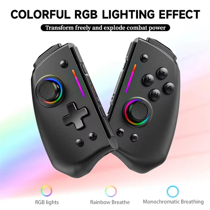 LinYuvo Wireless Gamepads Meteor Light for Switch/OLED Support Wake up, Gyro Axis, Turbo, Dual Vibration