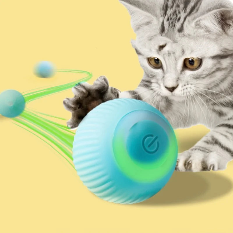 Bite Resistant Smart Automatic Rolling Ball Electric Cat Interactive Toy Self Amusement Boredom Relief Pet Entertainment Ball