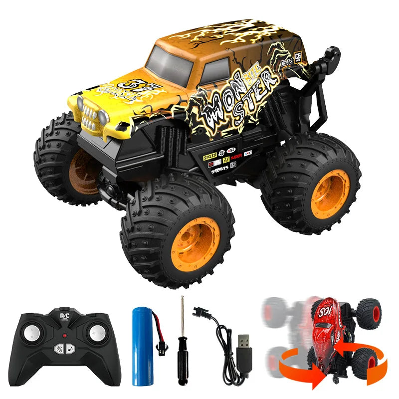360 Degrees Rotating Dinosaur Shark RC CAR 1:20 Children's Music Lights Remote Control Stunt Car Children's Toy Car