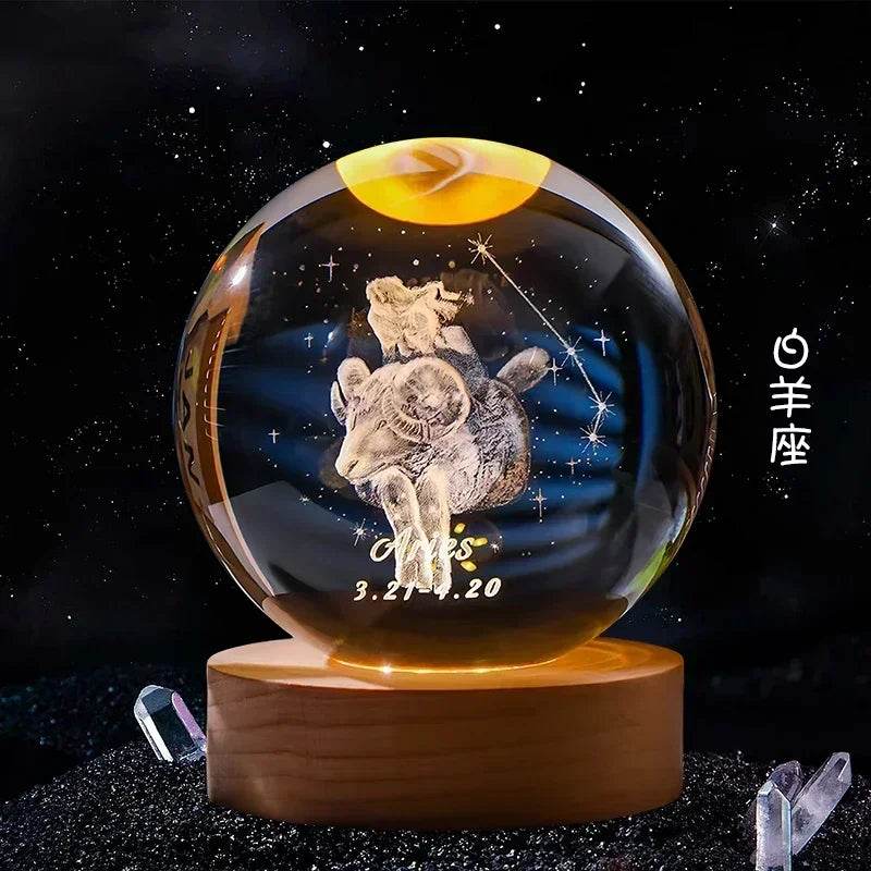 3D Crystal Ball Glass Decoration