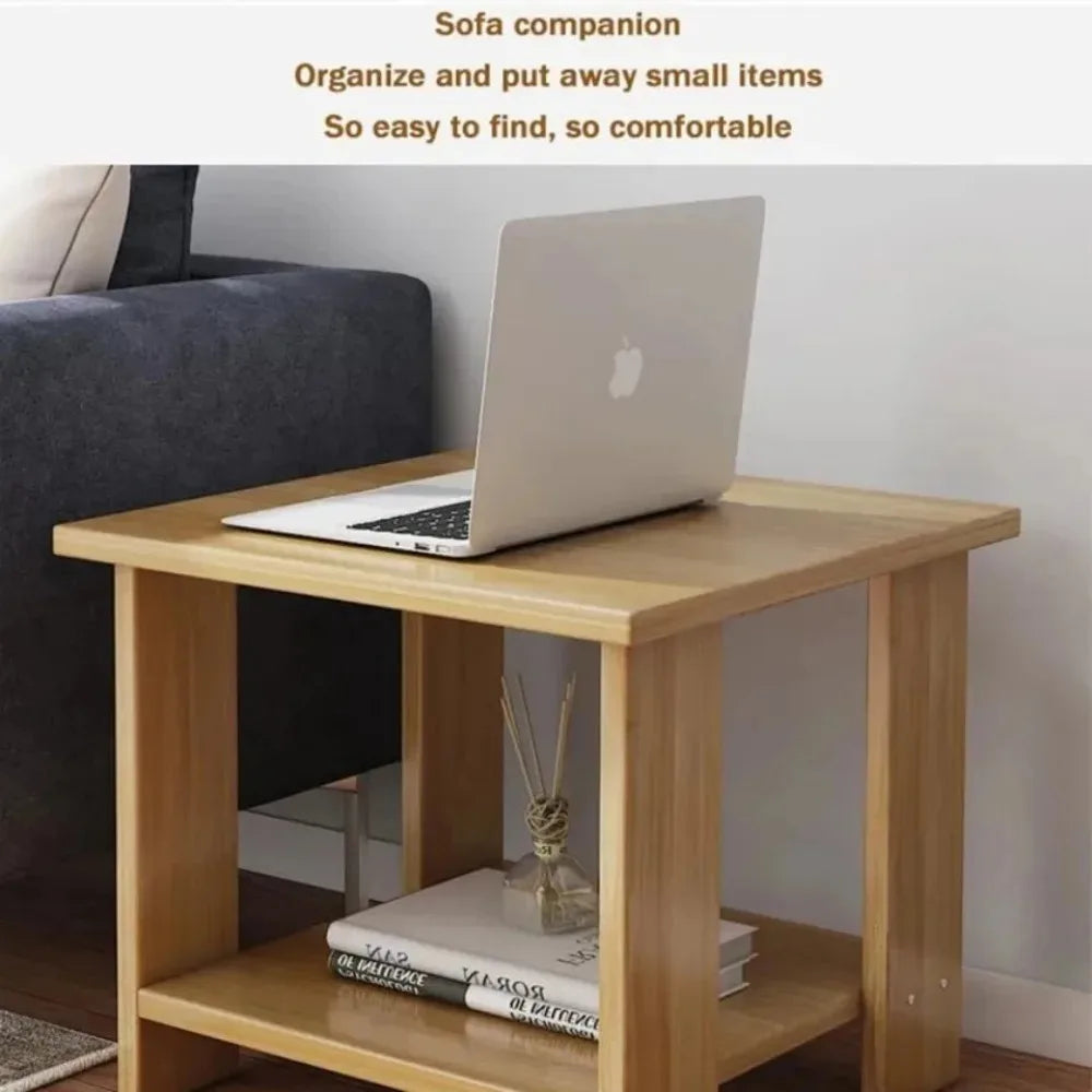 Solid Wood Bedroom Small Side Table Stable Cabinet  Bedside Storage