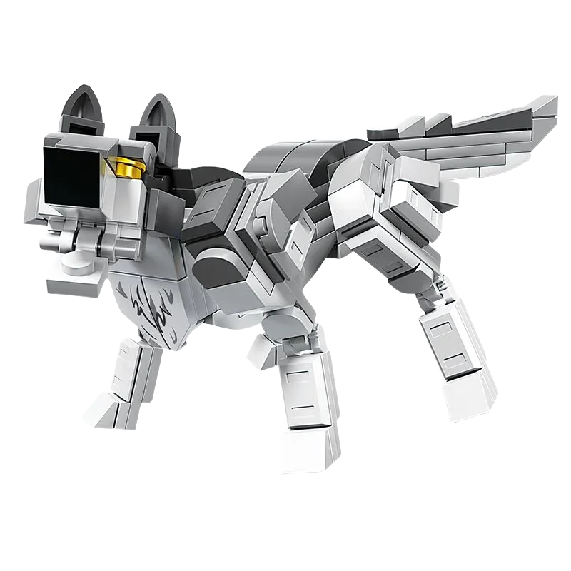 Creative Animal Models MOC Building Blocks Giraffe Lion Wolf Children DIY Assembled Brick Toys for Boy Birthday Christmas Gifts