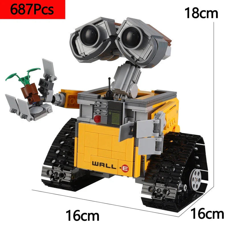 Disney WALL-E&EVE Building Blocks Disney WALL-E Figure Blocks Disney Cartoon Character building block Toys For Kid Birthday Gift