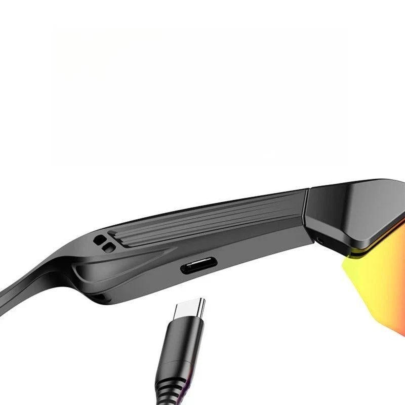 For Sports Goggles with Bluetooth Wireless Cycling Sunglasses Wireless Calling and Navigation