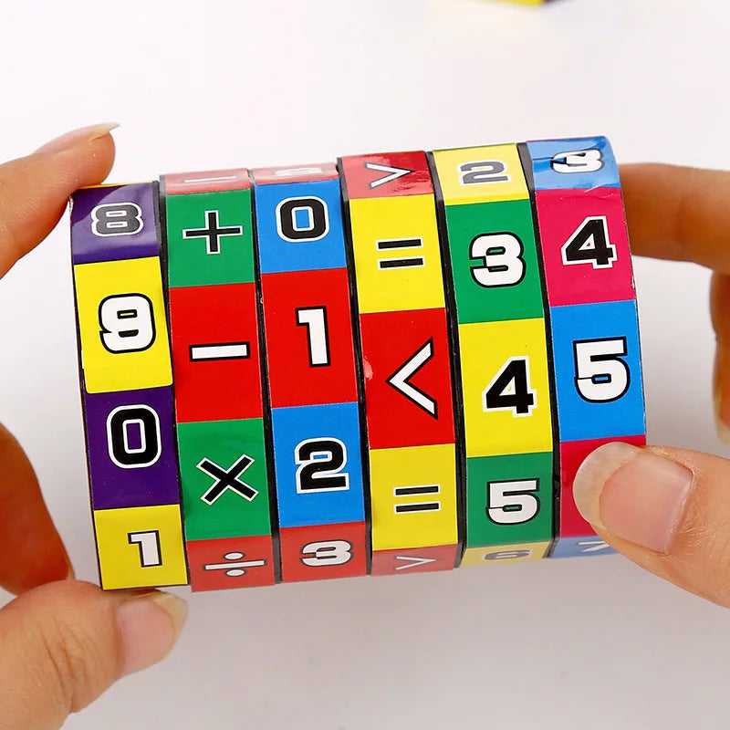 Montessori Magic Cylinder Mathematics Numbers Cube Arithmetic Toy Kids Math Counting Game Puzzle for Children Education Learning