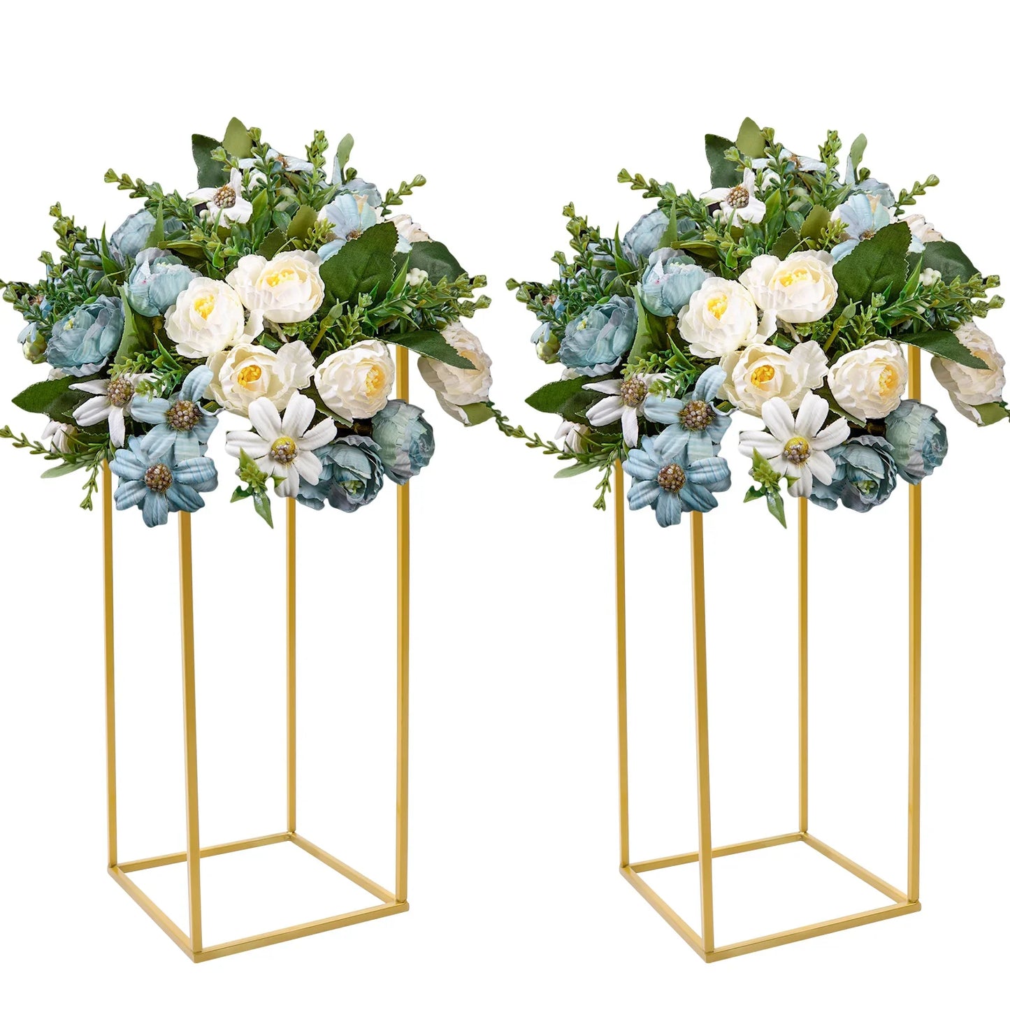 2Pcs Flower Floor Stand Metal Column Flower Stand Flower Arrangement For Wedding Party Dinner Centerpiece