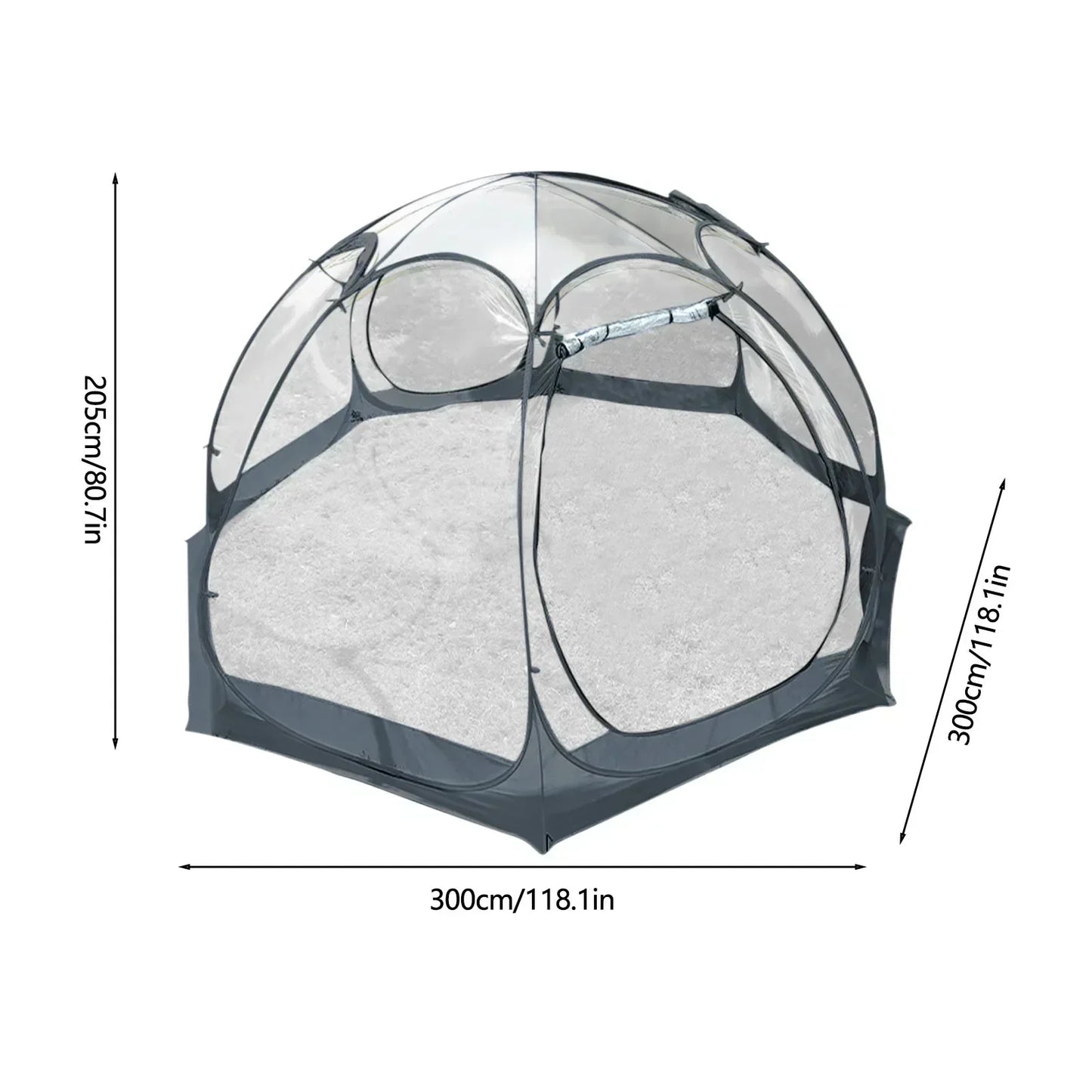 Transparent Camping Tent 4-8 Person , Dome  Spherical 360 Degree Panoramic Outdoor Sun Room