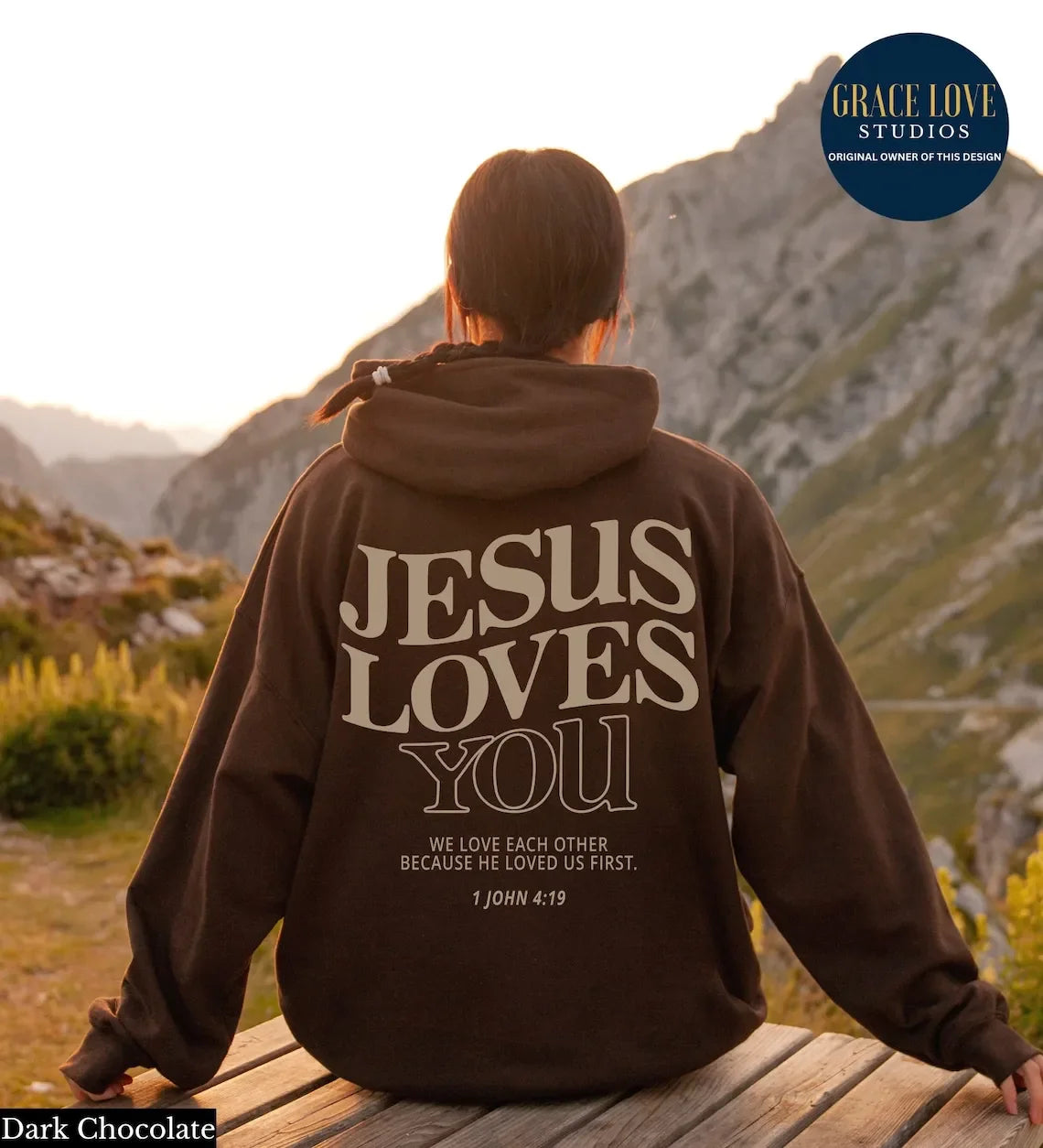 Jesus Loves You Print Hoodies for Women's Y2K Clothes Long Sleeve Fun Graphic Hooded Sweatshirts 2023 Fall Winter Pullover Tops