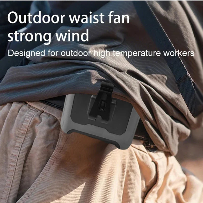 10000mah Portable Neck Fan Cooling Rechargeable Hands-Free Waist Clip