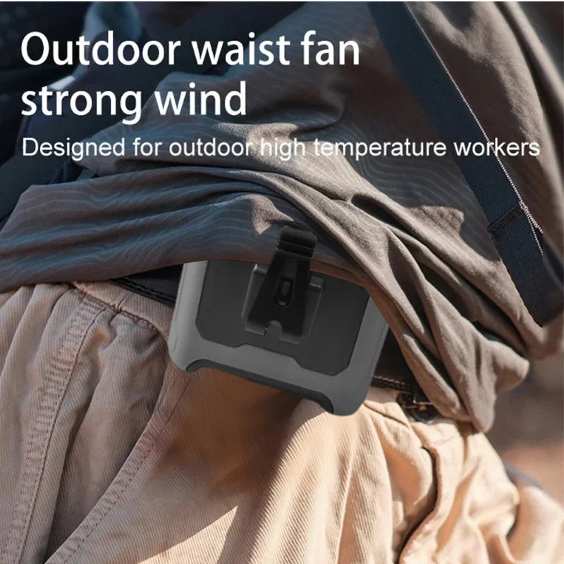 10000mah Portable Neck Fan Cooling Rechargeable Hands-Free Waist Clip