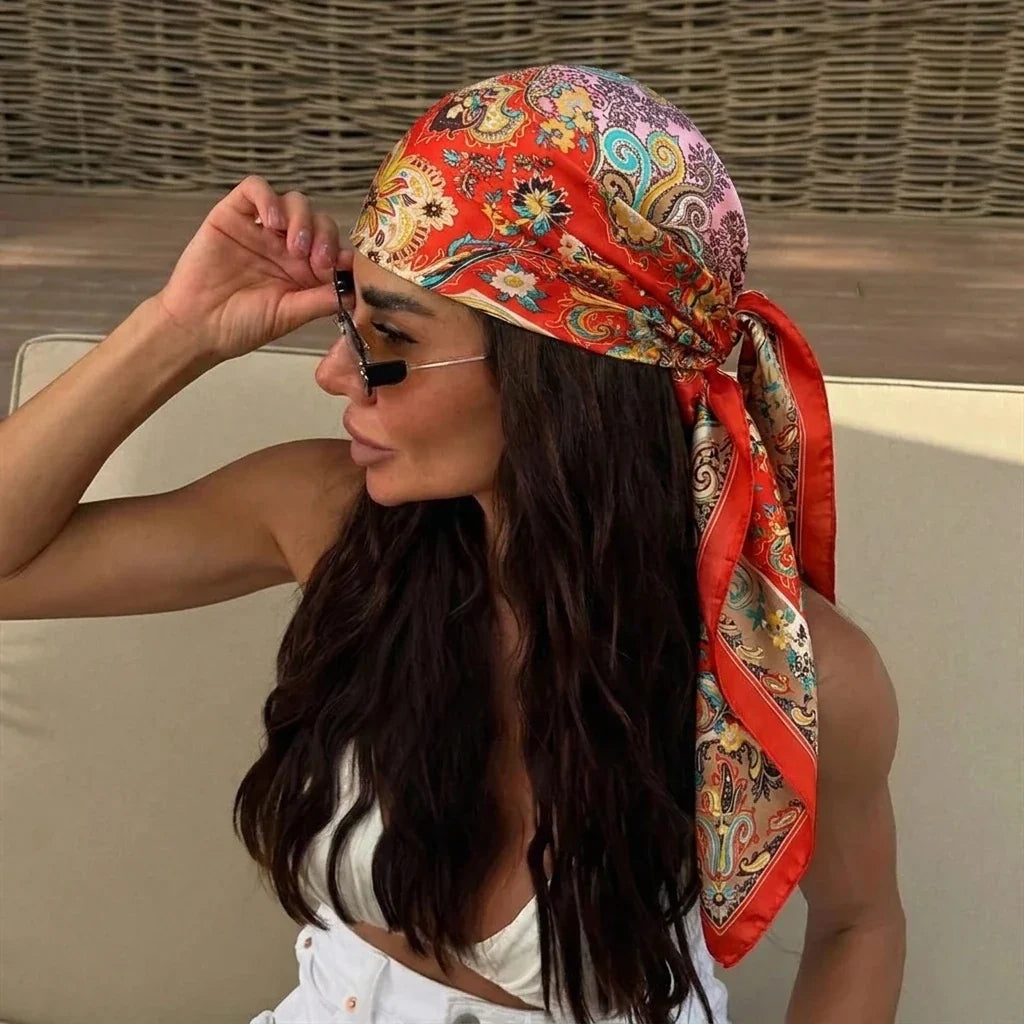 2026 Dot Print Square Scarf For Women Silk Shawl Neckerchief Female Hair Bands Head Wraps Headband Foulard Satin Hijab Bandana