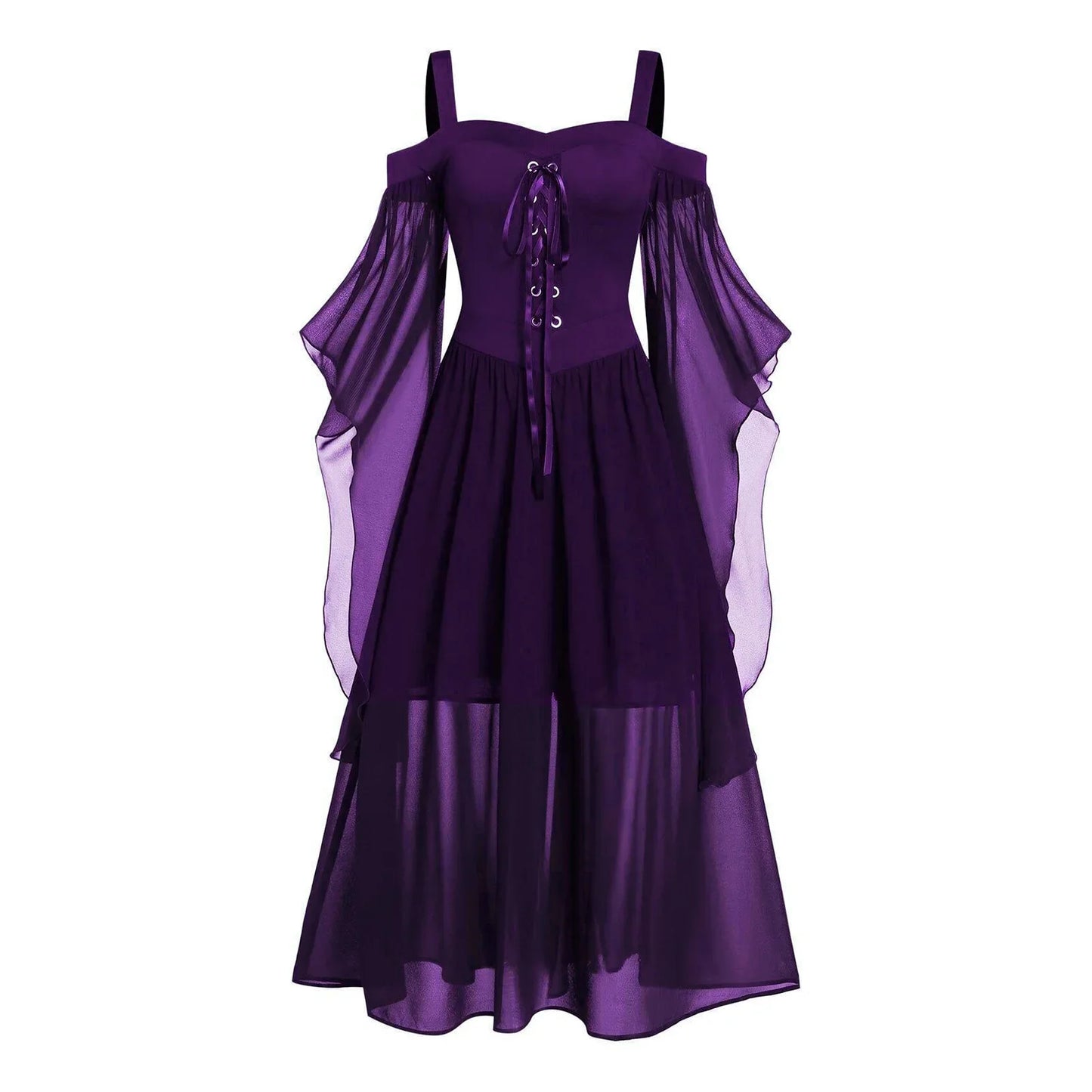 5XL Women Fashion Vintage Style Square Neck Party Dress Women Cosplay Dress Retro Midi Gown Dress Gothic Dresses Women Clothing