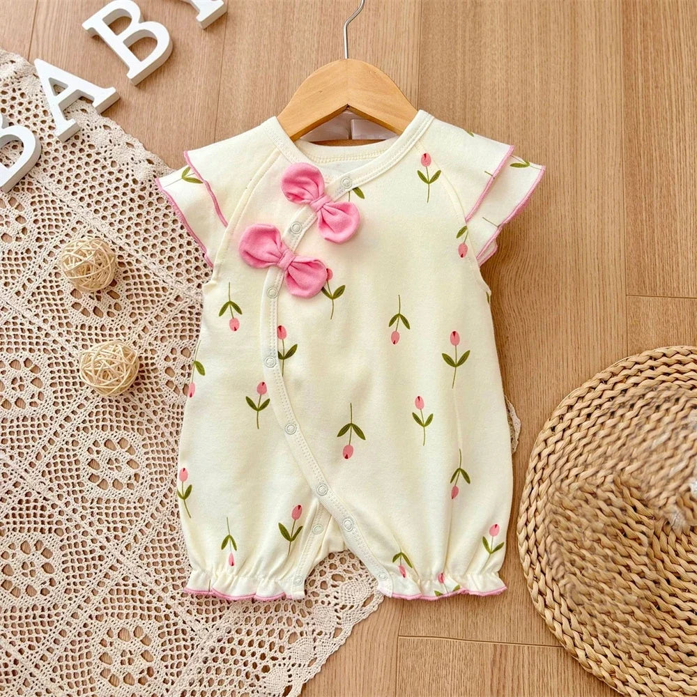 Baby Girl Rompers Summer Short Sleeve Clothing Cotton Girls Onesies