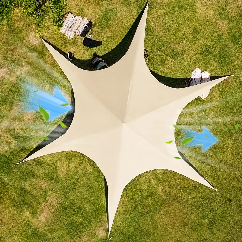 Large Outdoor Canopy Tent Sun Shade Shelter Heavy Duty Waterproof Star Canopy for Camping Backyard Party Wedding Party
