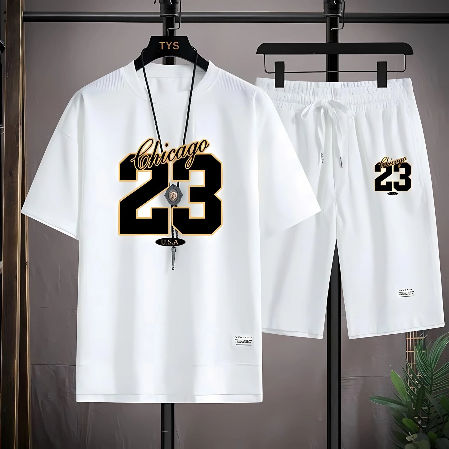 The 2025 summer new men's set features street fashion casual comfort softness breathability and 3D digital pattern printing