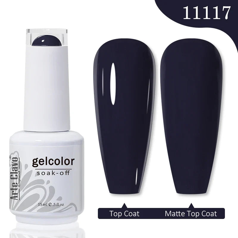 Arte Clavo Autumn Winter Series Jelly Gel Nail Polish 15ml LED Nail Gel Hybrid Varnish Matt Top Base Coat Nail Art Gellak Primer